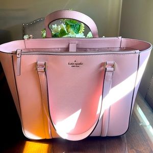 Kate Spade pink leather tote. Never used!!!Excellent condition!